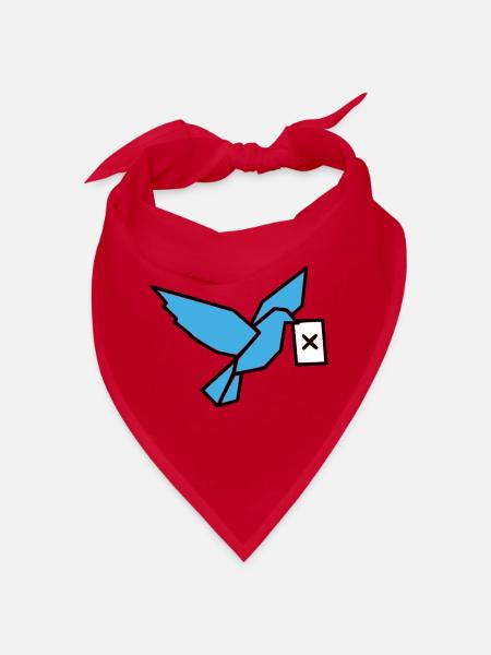 Carrier Pigeon Ballot Bird Multicolored - Bandana - red - Front