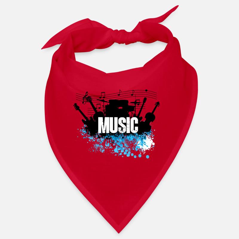 Musique Splash Grunge Typographie Bandana