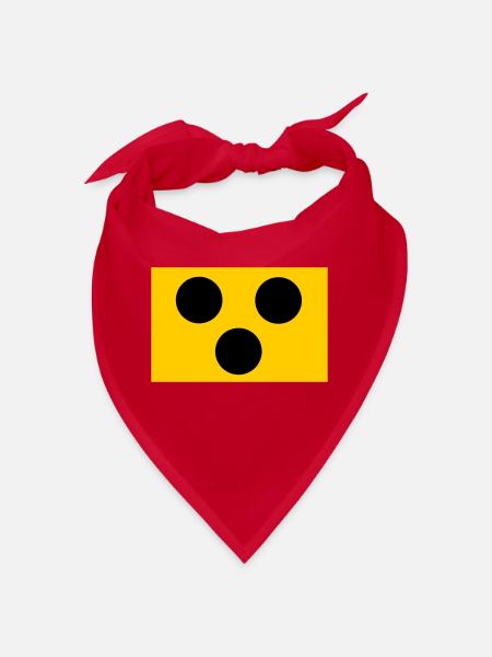 Blind - Blindenzeichen - Bandana - Rot - Vorne