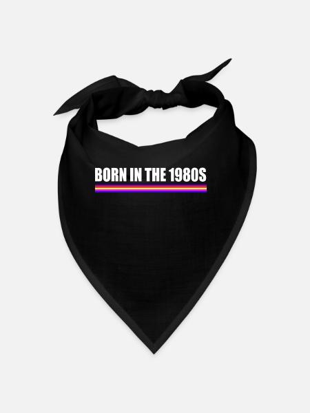 né dans les années 1980 - Bandana - noir - Devant