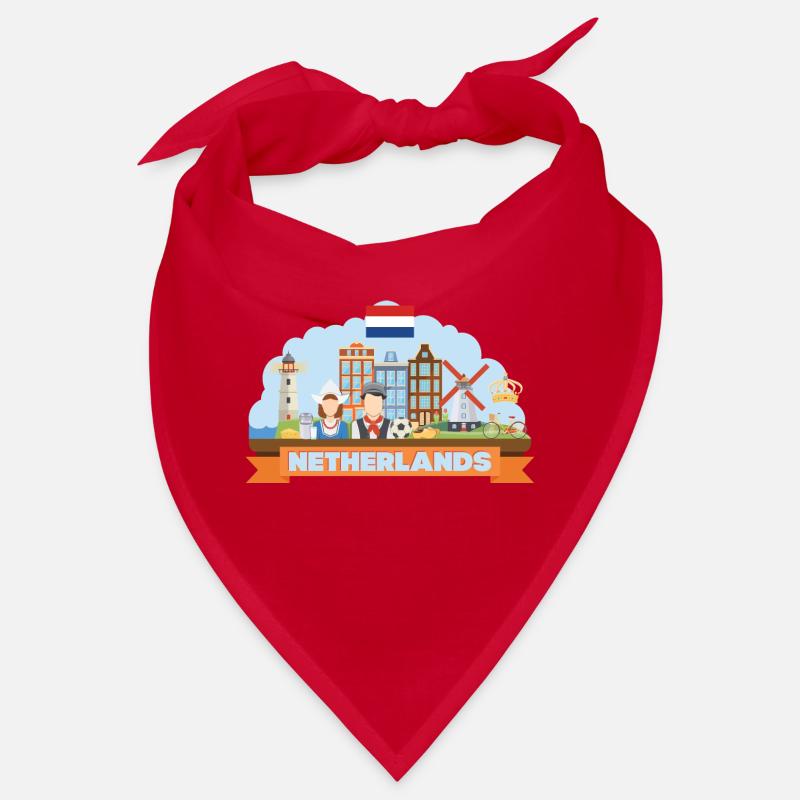 Netherlands travel flat composition Bandana