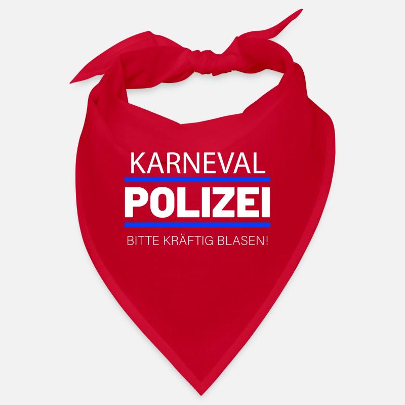 Karneval Polizei Spruch kräftig Blasen Bandana