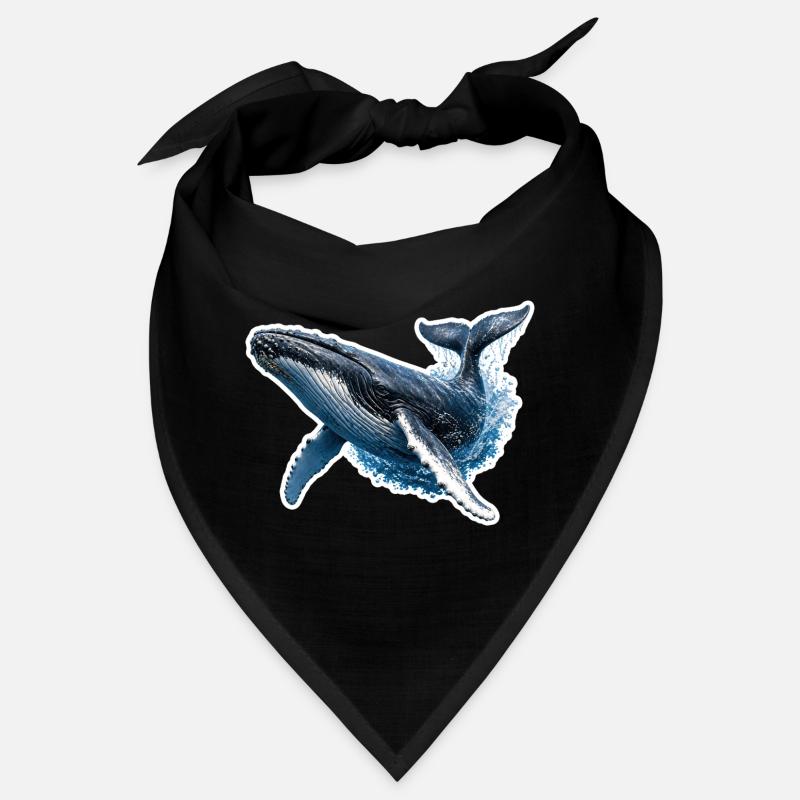 Leaping Humpback Whale – Dynamic Marine Illustrations Bandana