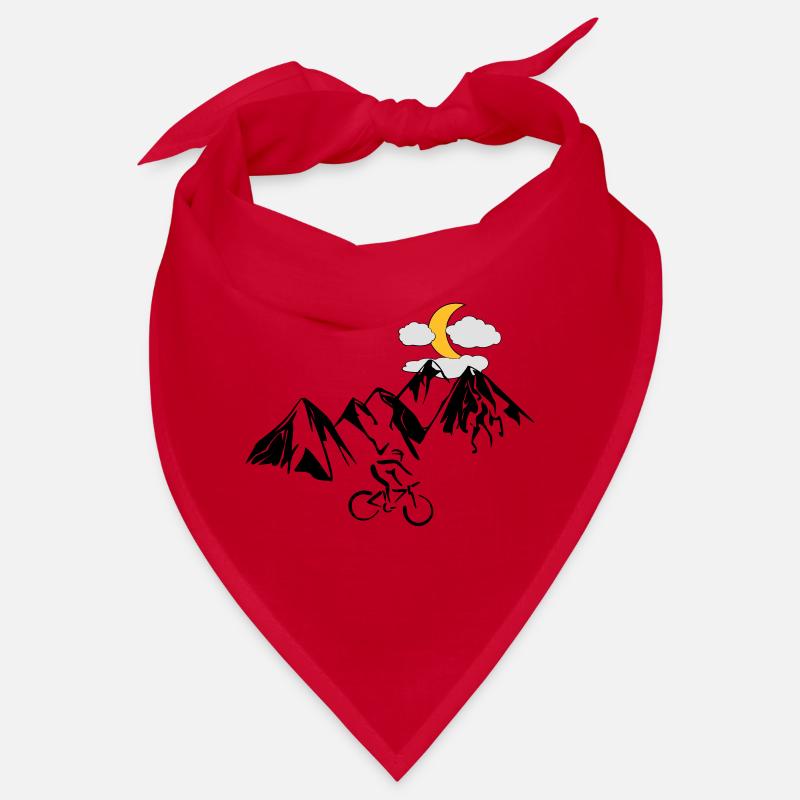 Mountain bikers with mountains Bandana