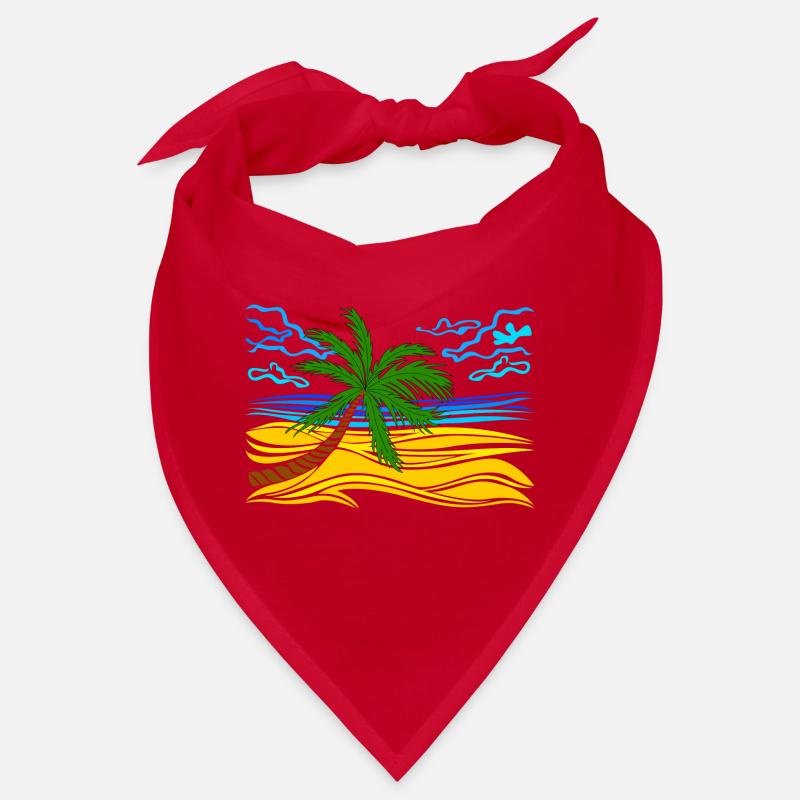 palm tree on the beach Bandana