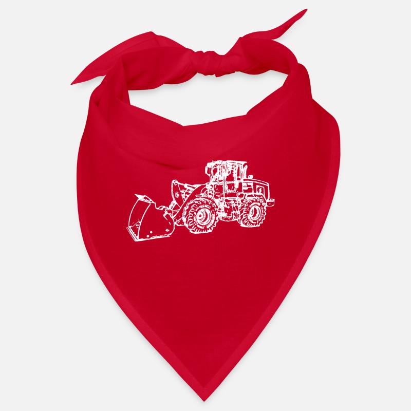 Wheel loader wheel loader white Bandana
