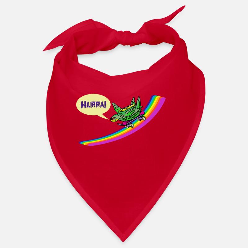 Kidcore Rainbow Turtle Skateboard Skating Bandana