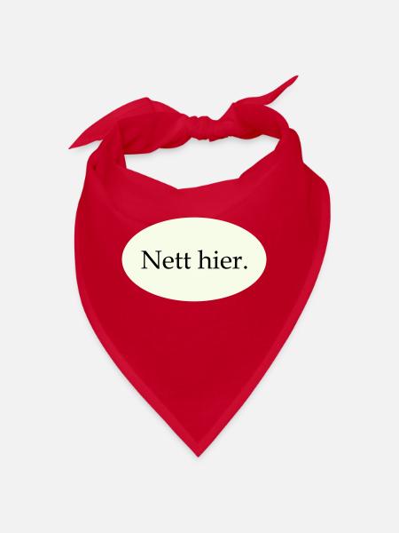 Nett hier - Bandana - Rot - Vorne