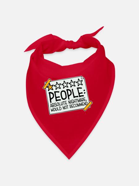 People Absolute Nightmare 1 Stern Review Logo Text - Bandana - Rot - Vorne
