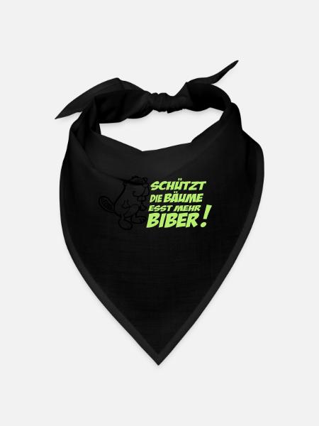 Protège les arbres - manger plus de castors! - Bandana - rouge - Devant