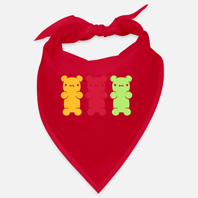 3 colorful gummy bears Bandana