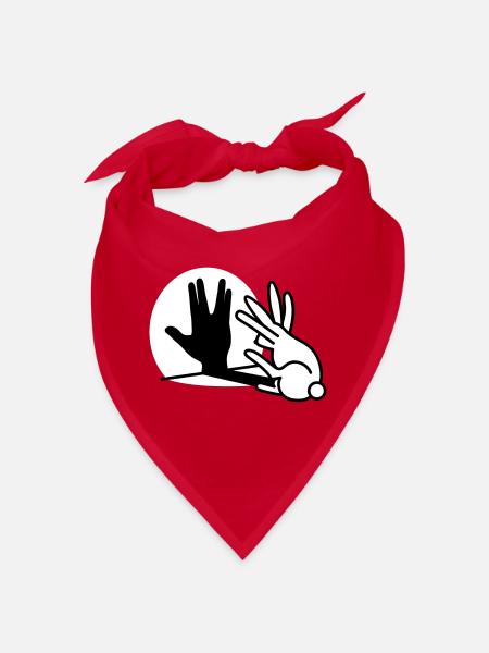 Kaninche Schatten Hand Vulkanischer Gruß trekkie - Bandana - Rot - Vorne