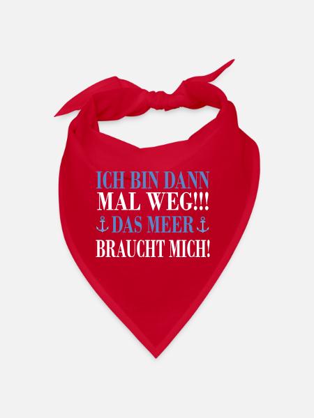 Meeresabend Sinnspruch Design - Bandana - Rot - Vorne