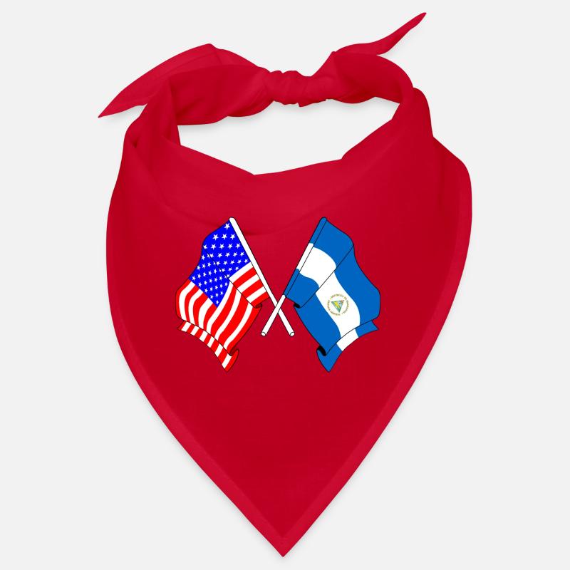 Drapeau des États-Unis et drapeau du Nicaragua Bandana