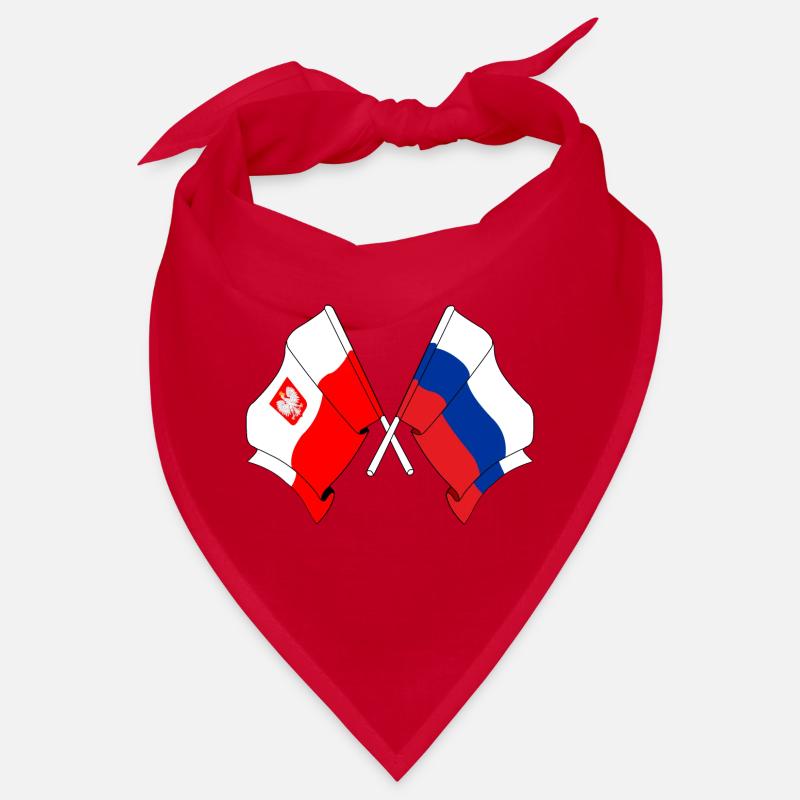 Drapeau Pologne, Russie - Bandana - rouge