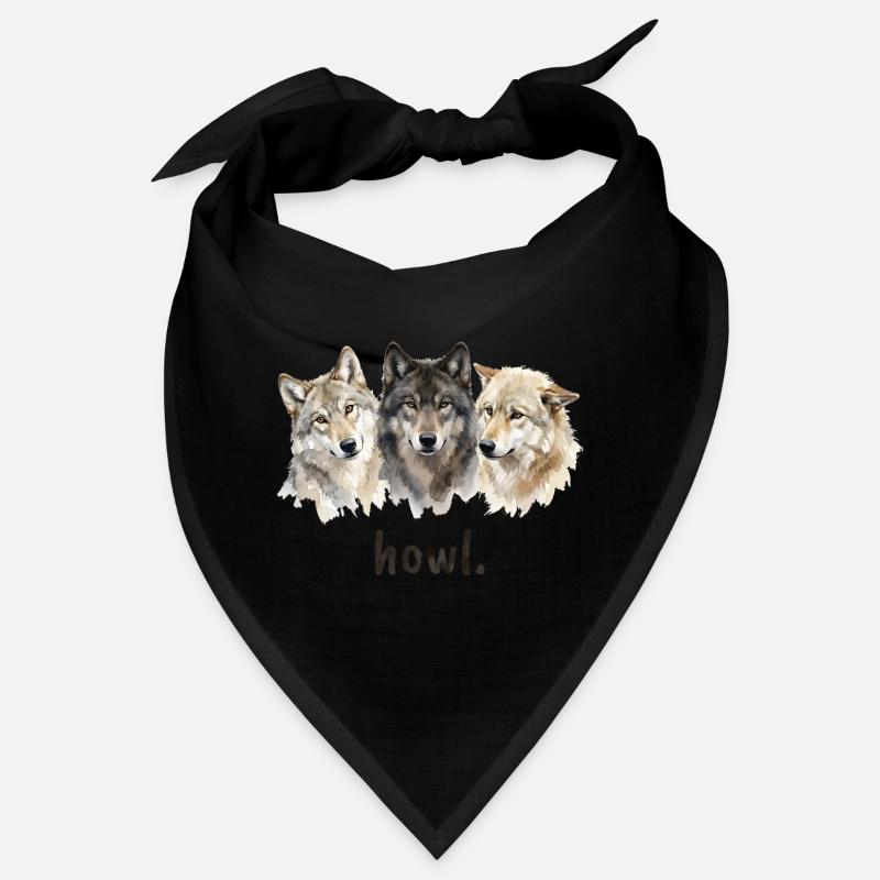 Wolf Howl Funny Wolf Lover Howl Bandana