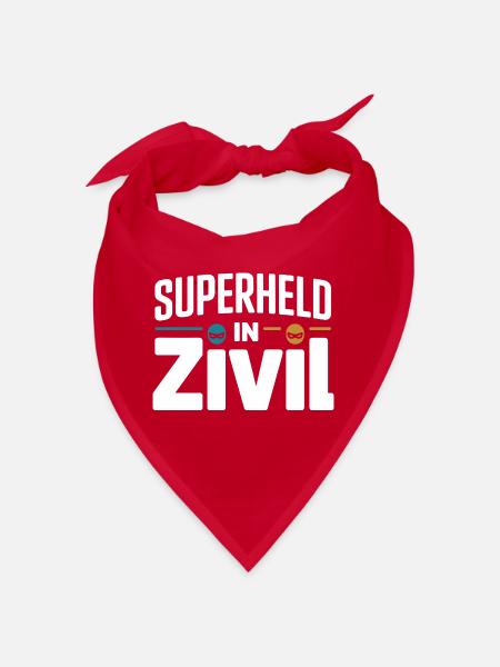 Superheld In Zivil Superhero Superhelden Kostüm - Bandana - Rot - Vorne