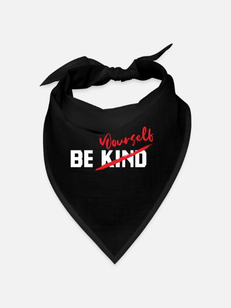 Be yourself - Bandana - black - Front