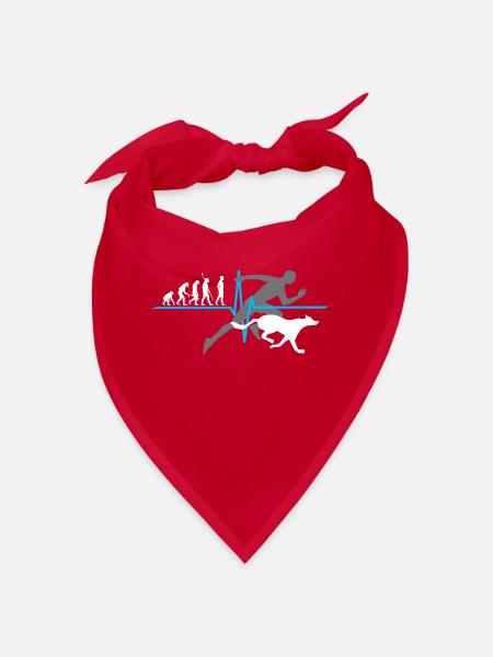 Canicross Herzlinie Joggen Evolution Hund - Bandana - Rot - Vorne