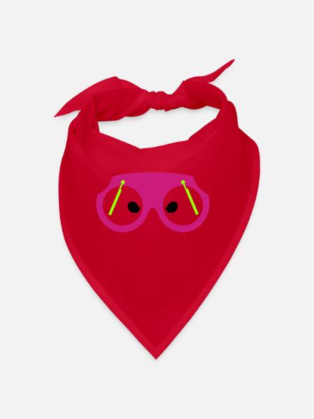 Lunettes Essuie-glace Lentille Yeux Geek Blague - Bandana - rouge - Devant