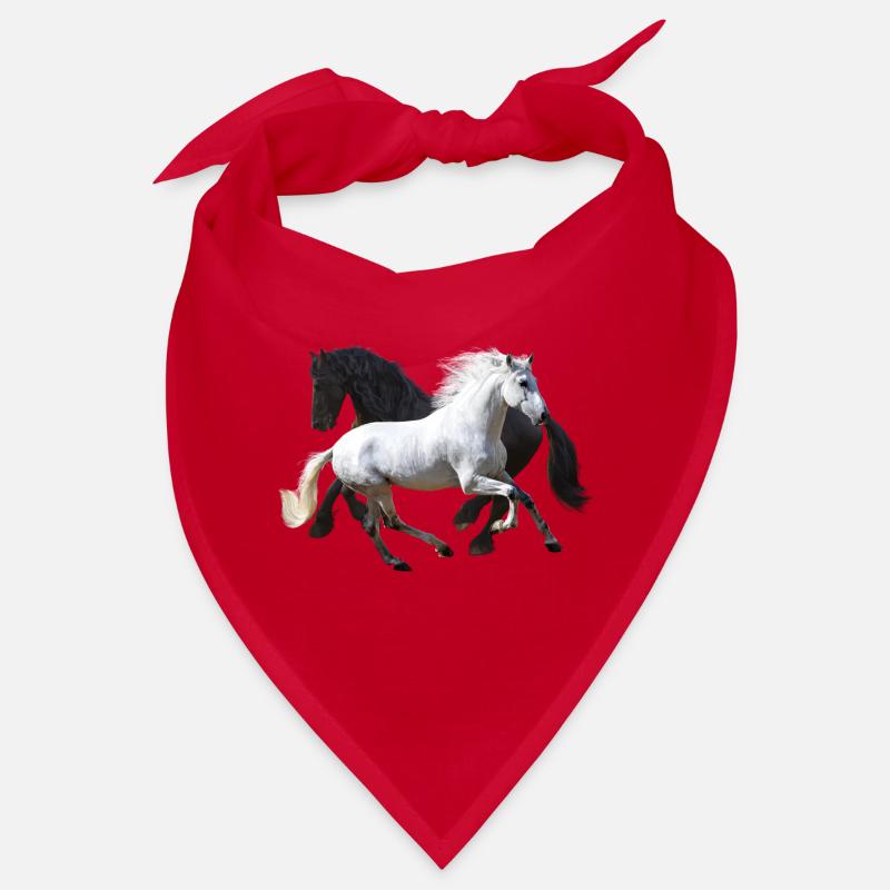 Chevaux - Bandana - rouge