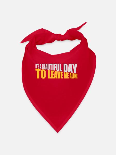 leave me alone day - Bandana - red - Front