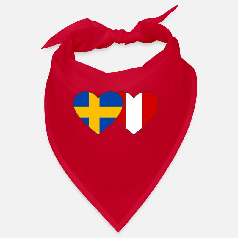 Suède Pérou Drapeau du Cœur Bandana