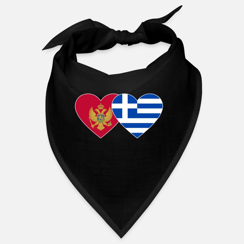 Monténégro Grèce drapeau Bandana