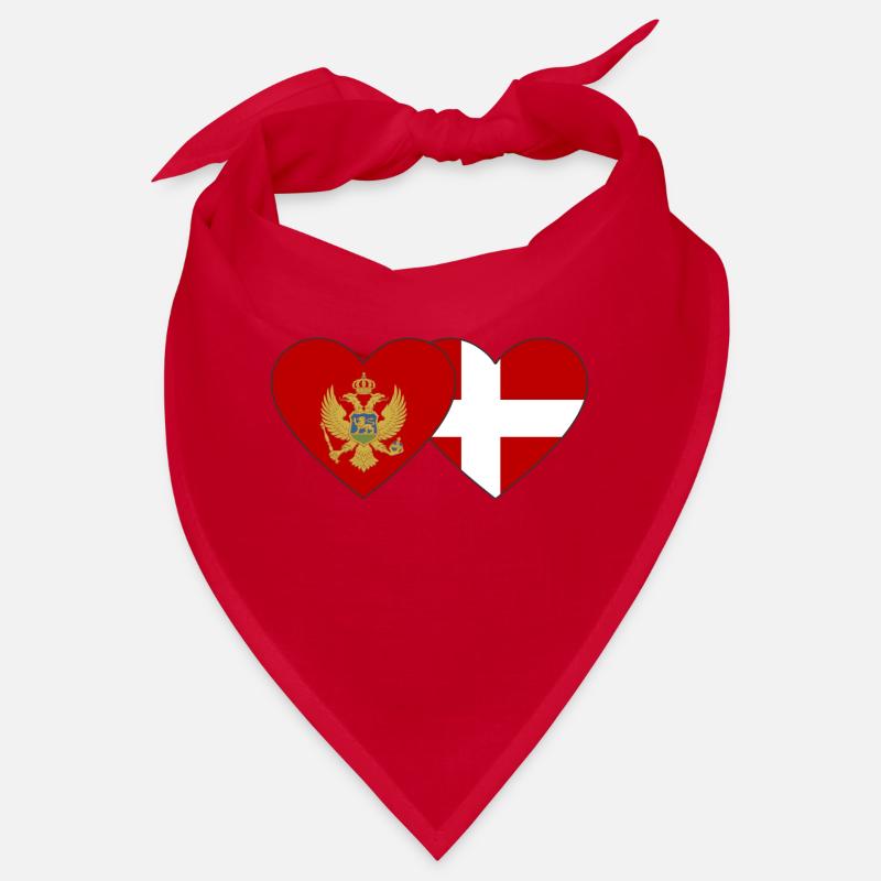 Montenegro Denmark flag Bandana