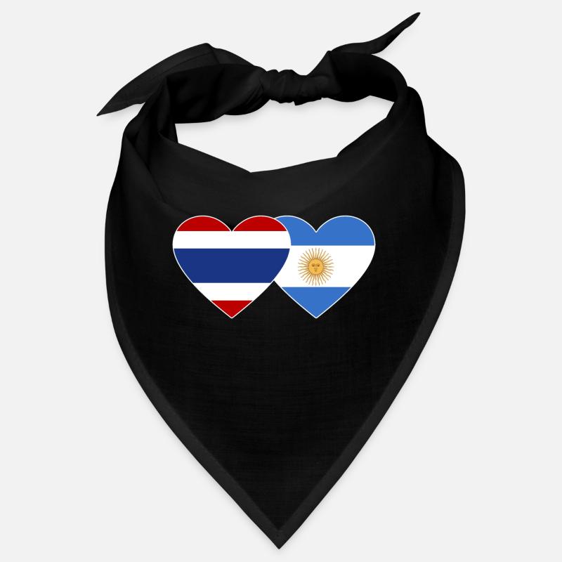 Coeur de drapeau Thaïlande Argentine Bandana