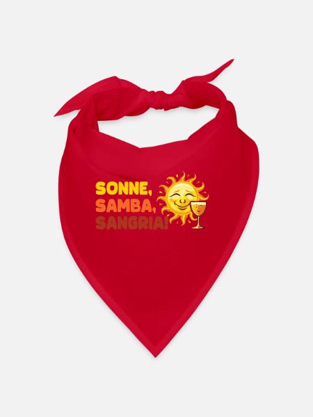 "Sonne, Samba, Sangria!" / Malle Design - Bandana - Rot - Vorne