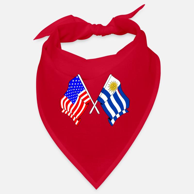 Drapeau des États-Unis et drapeau de l’Uruguay Bandana