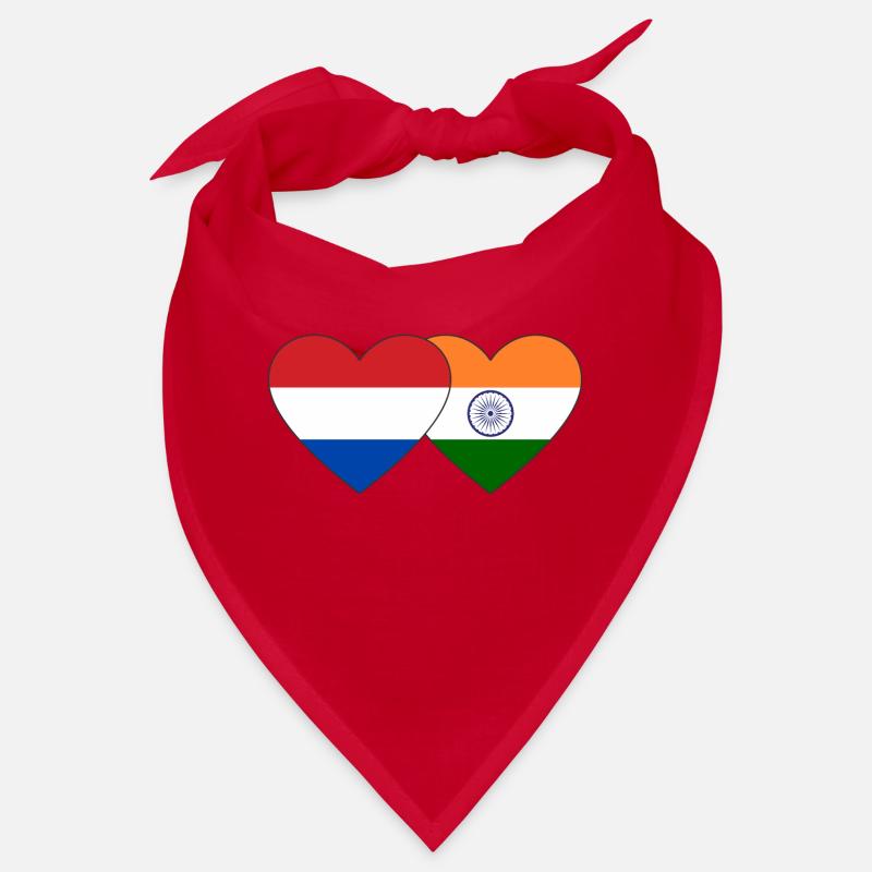 Hollande Inde Drapeau Coeur Bandana