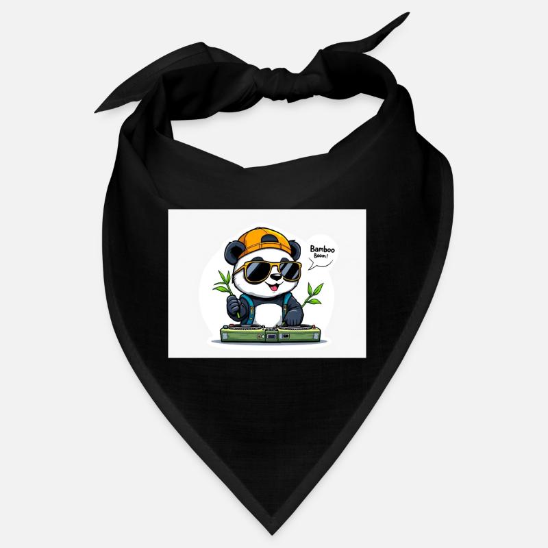 Panda DJ avec Bâtons de Bambou Bandana