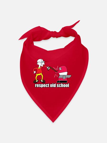 Respekt Old School Cartoon - Bandana - Rot - Vorne