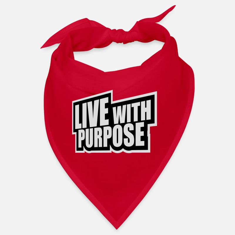 Live With Purpose Motivation Sense Mindset Saying Bandana