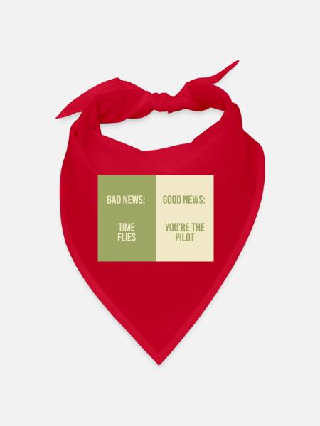Bad News Good News – Time Flies - Bandana - Rot - Vorne