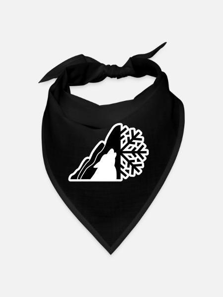 Logo de la montagne - Bandana - noir - Devant