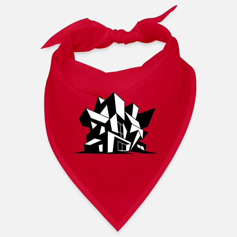 Brutalisme Architecture - Bandana - rouge