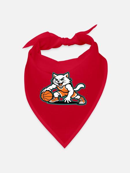 Basketball Cat Dunk - Bandana - Rot - Vorne