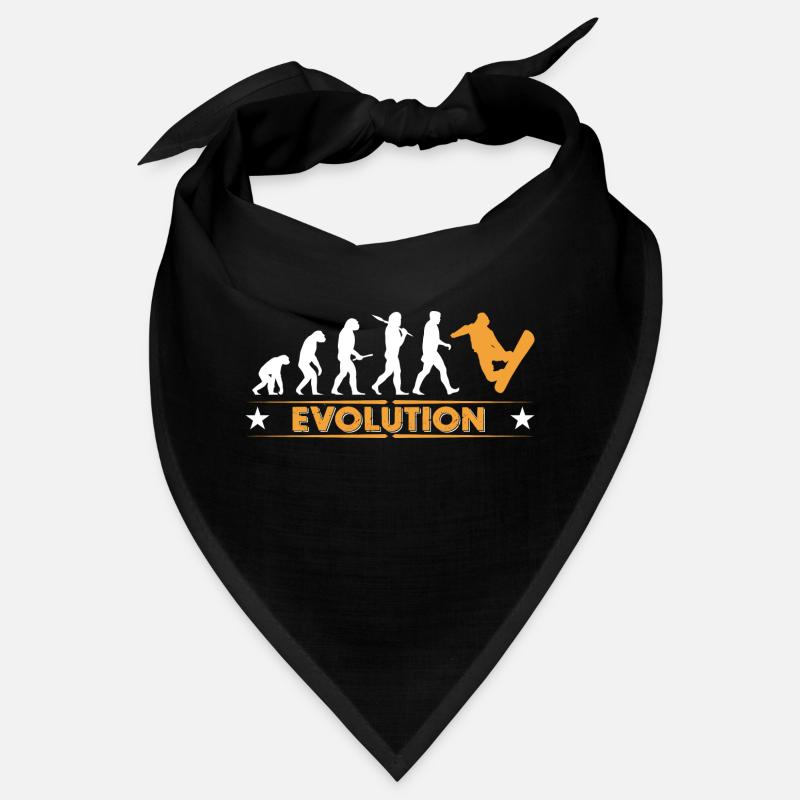 Snowboard Evolution - orange/weiss Bandana
