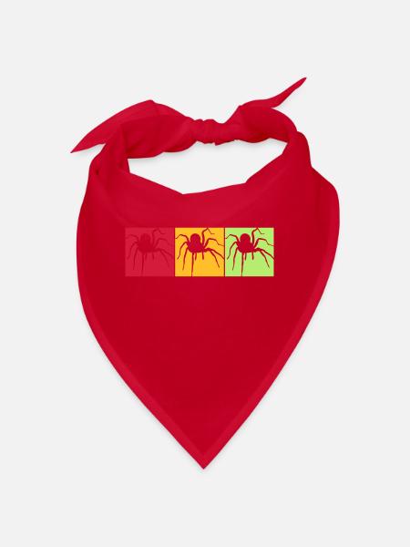 colors squares pattern colorful spider of - Bandana - red - Front