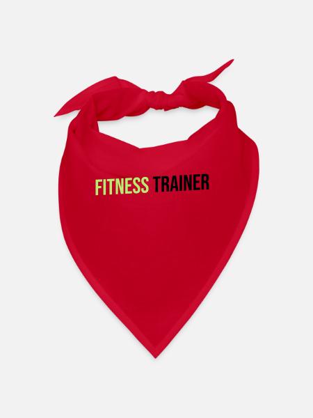 fitness trainer green black - Bandana - red - Front
