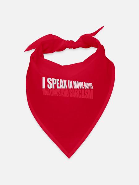 speak lyrics and sarcasm - Bandana - red - Front
