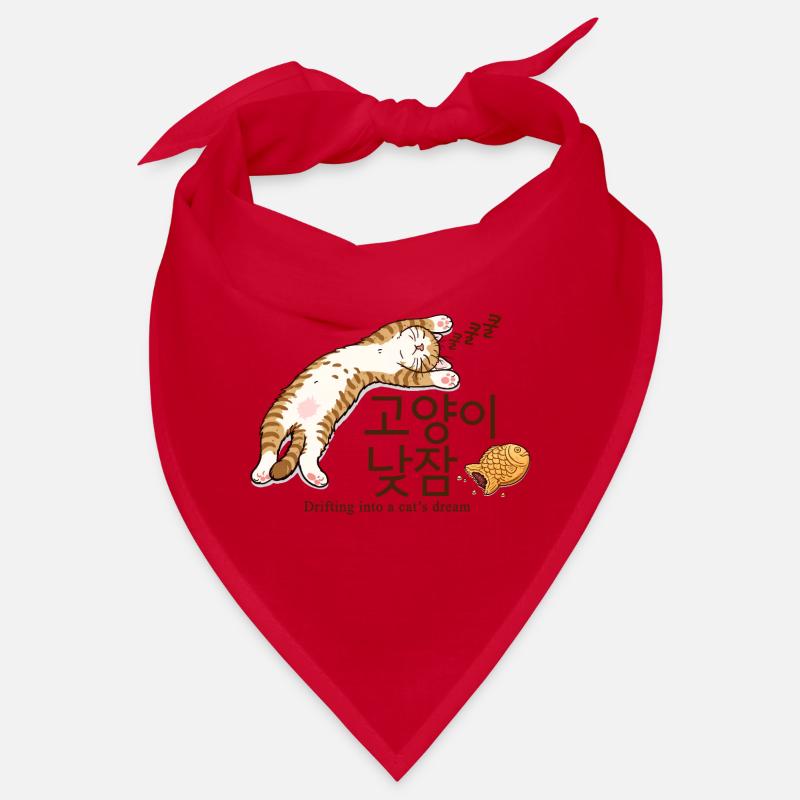 Sleepy Korean Cat Dream Design Bandana