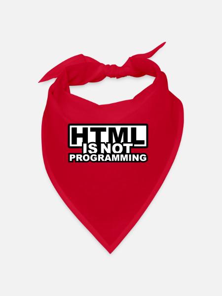 HTML is NOT Programming - Bandana - red - Front