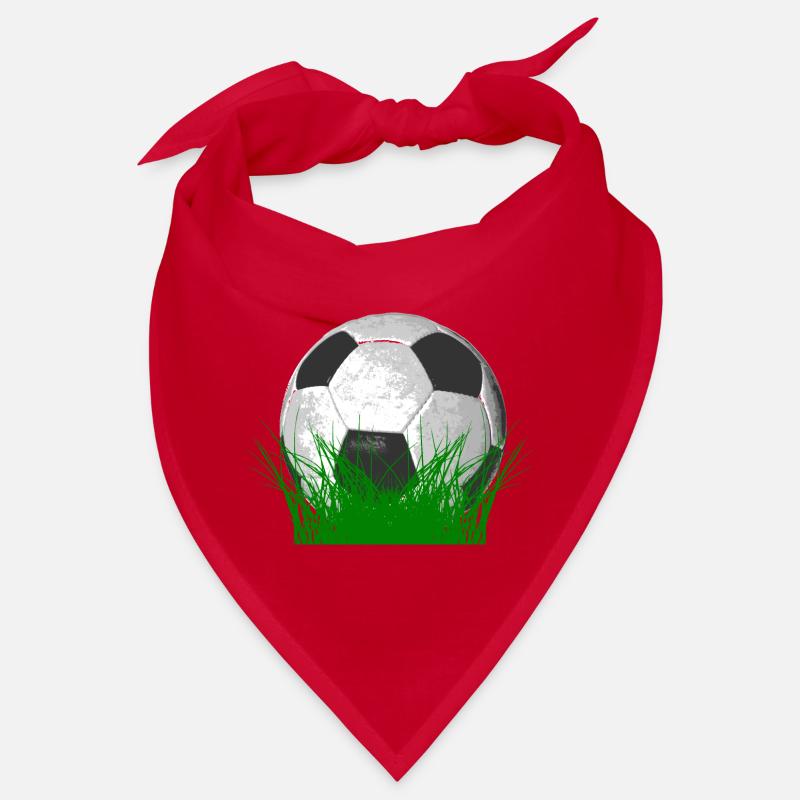 Ballon de soccer dans l'herbe Bandana