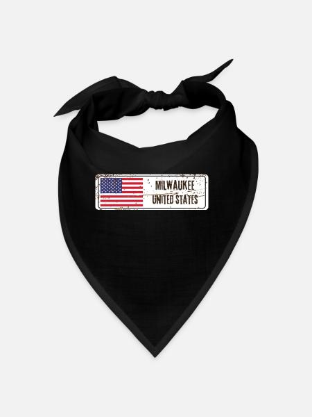 Milwaukee United States Flag - Bandana - red - Front