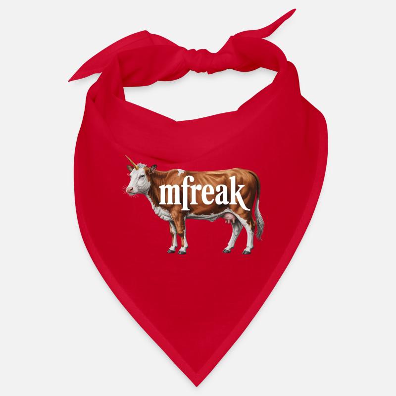 Freaky Cow Typography Tee Bandana