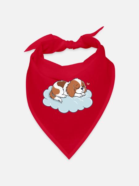Traumhafter Welpe auf Pastellwolke - Bandana - Rot - Vorne
